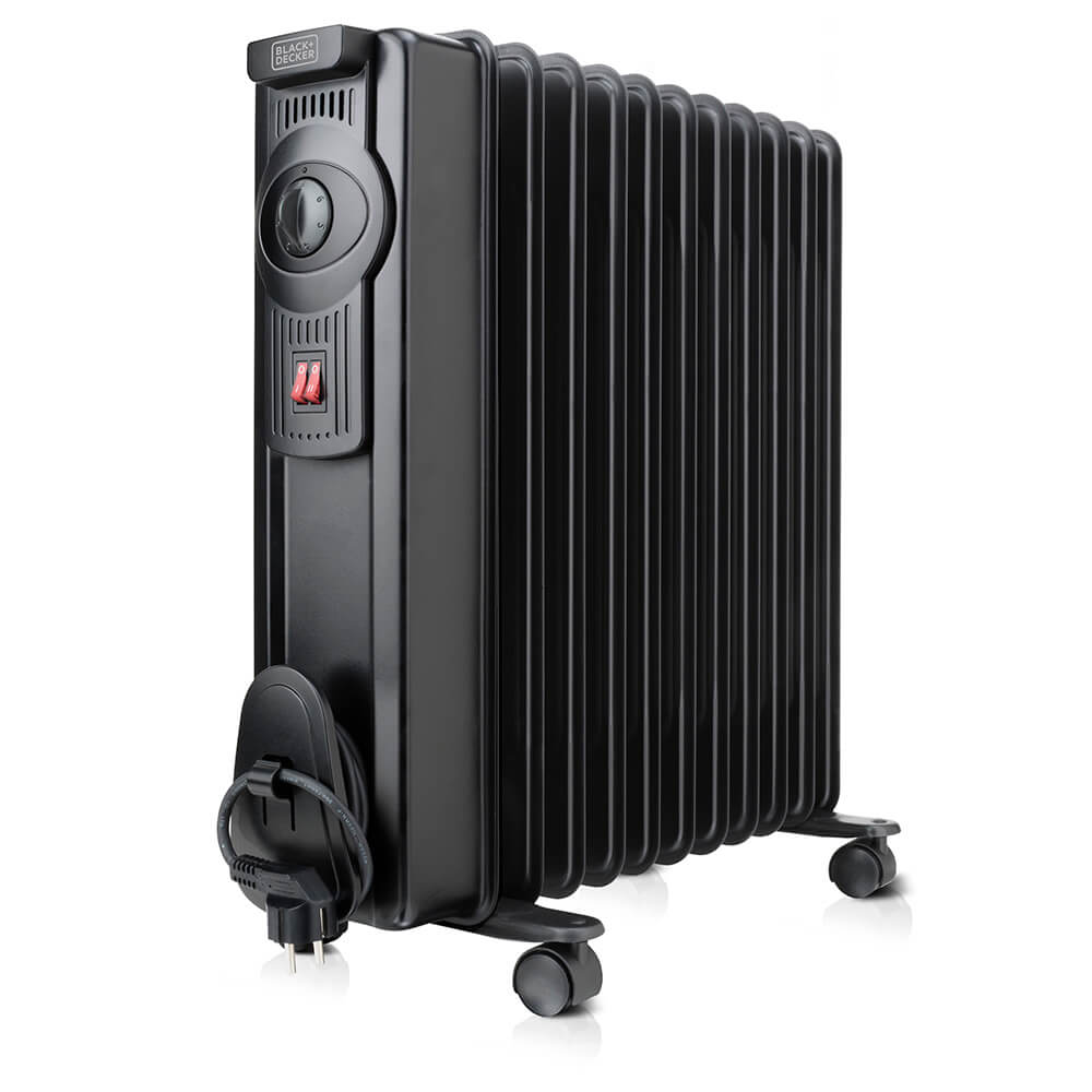 Oljefyllt element 2000W Svart