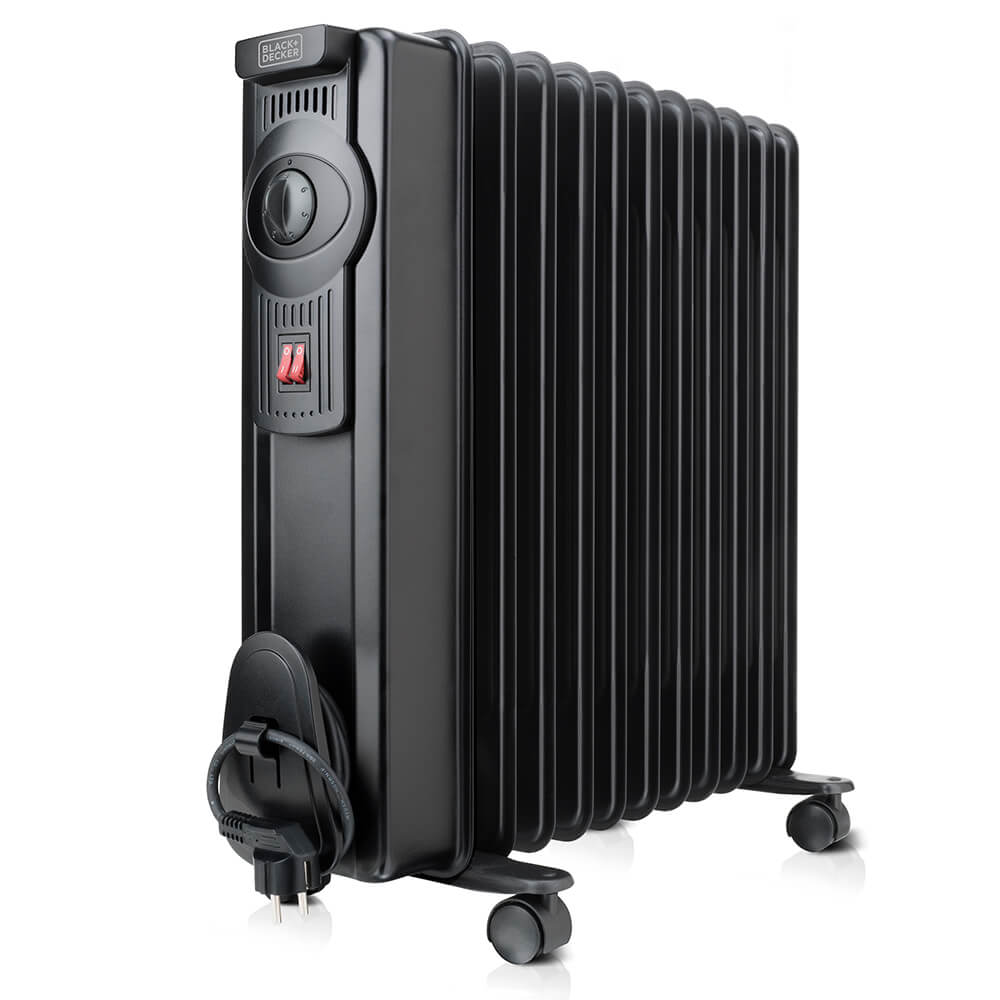 Oljefyllt element 1500W Svart