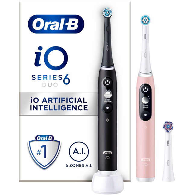 Eltandborste iO6 Series M6 Black/Light Rose