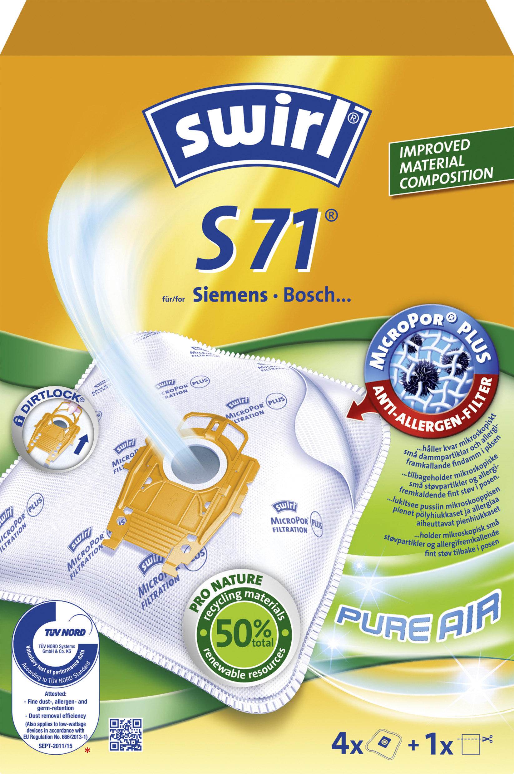 Dammsugarpåsar S71  OBS 3X4ST   3ST DFP