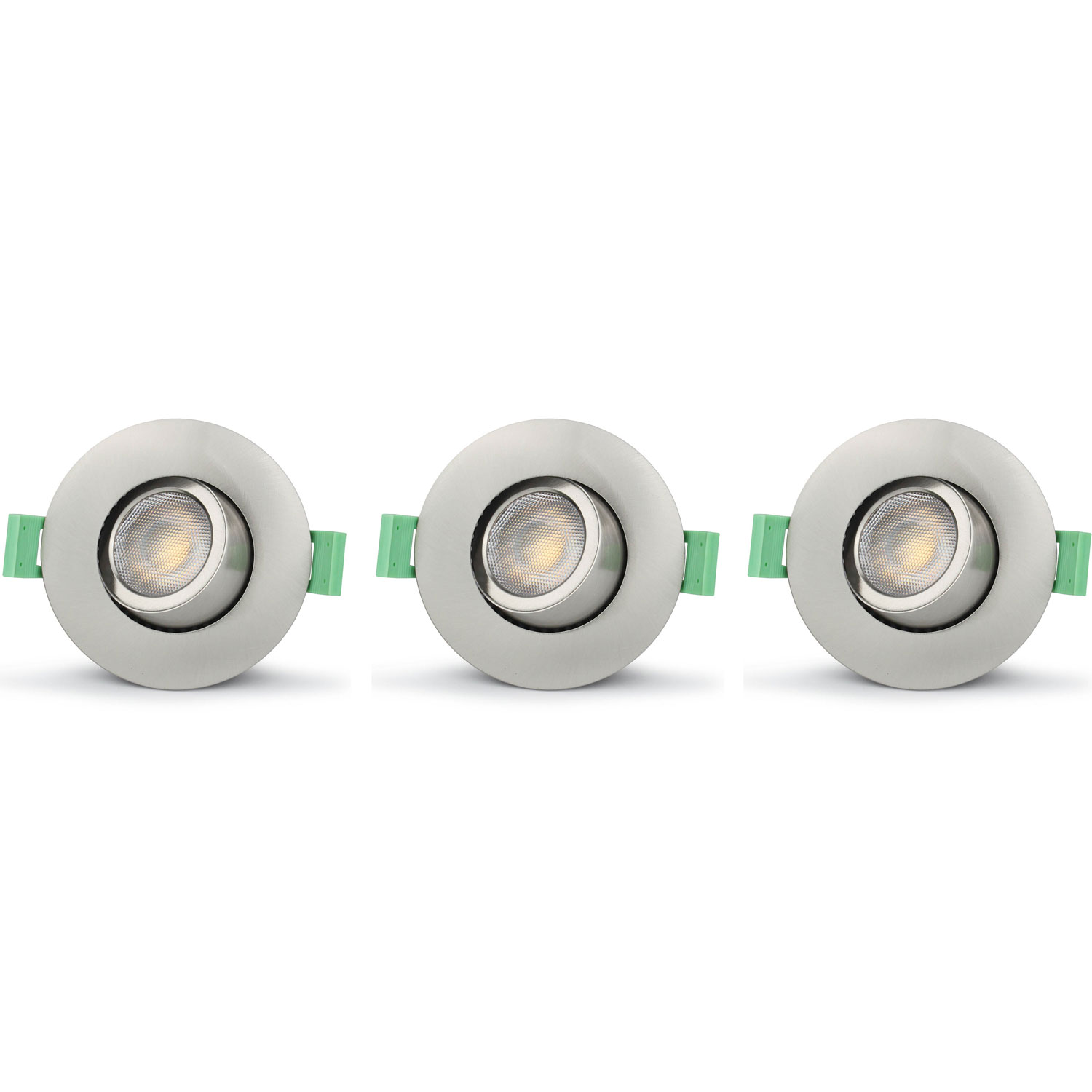 Sanna Dimbar Infälld downlight 3000K/4000K 520lm IP65 3-pack Borstad stål