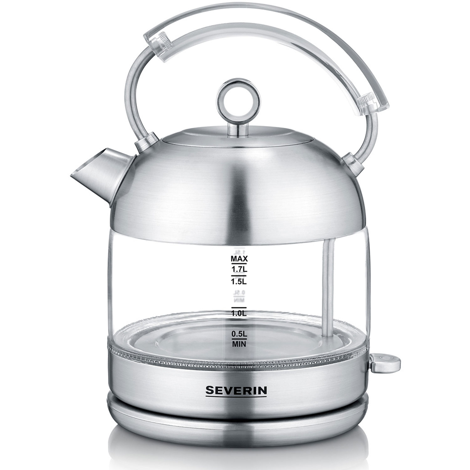 Vattenkokare 1,7L 2400W Borstat stål/Glas WK3459