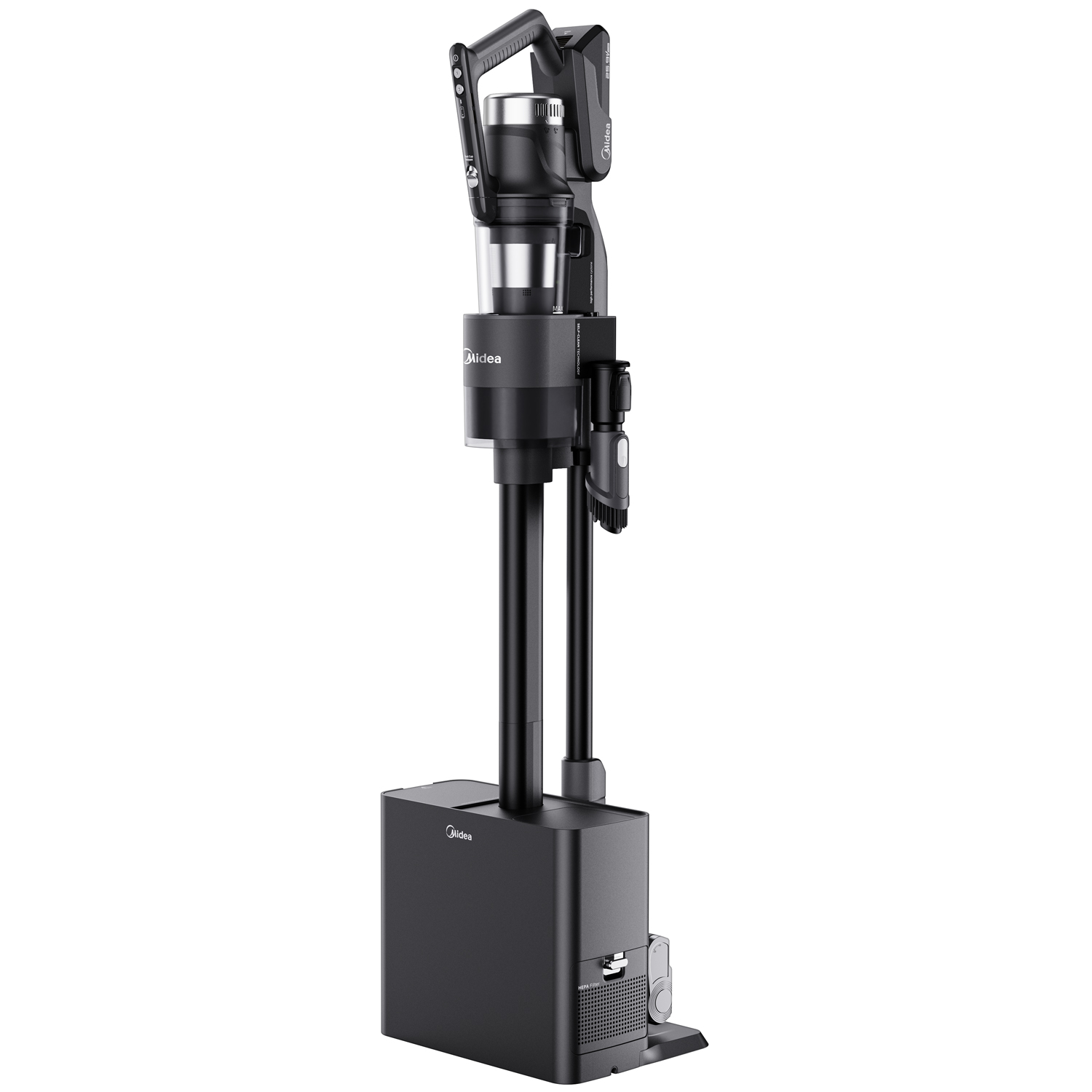 Skaftdammsugare med Tömningsstation, 350W BLDC Motor