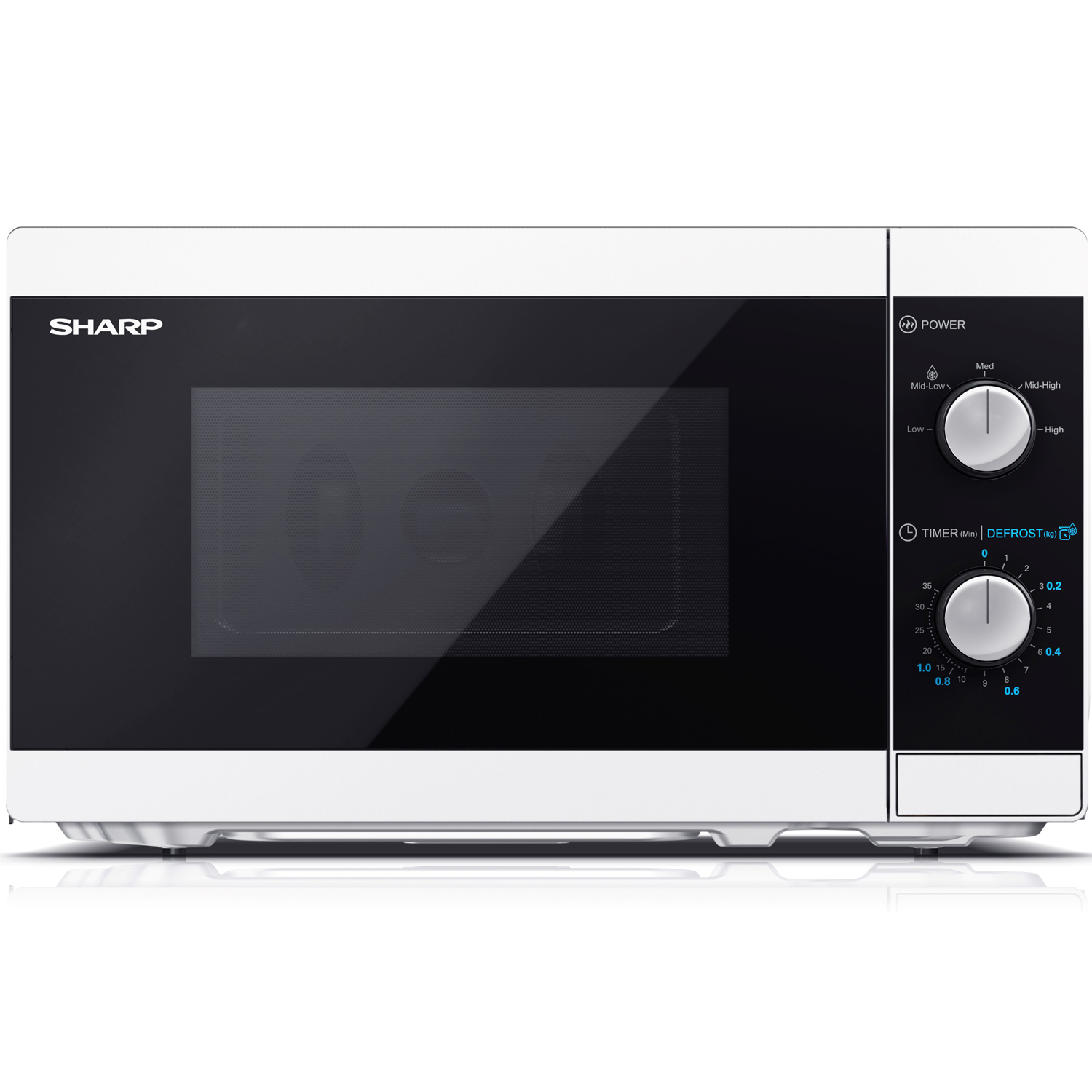 Mikrovågsugn 20l Mekanisk panel 800W Vit