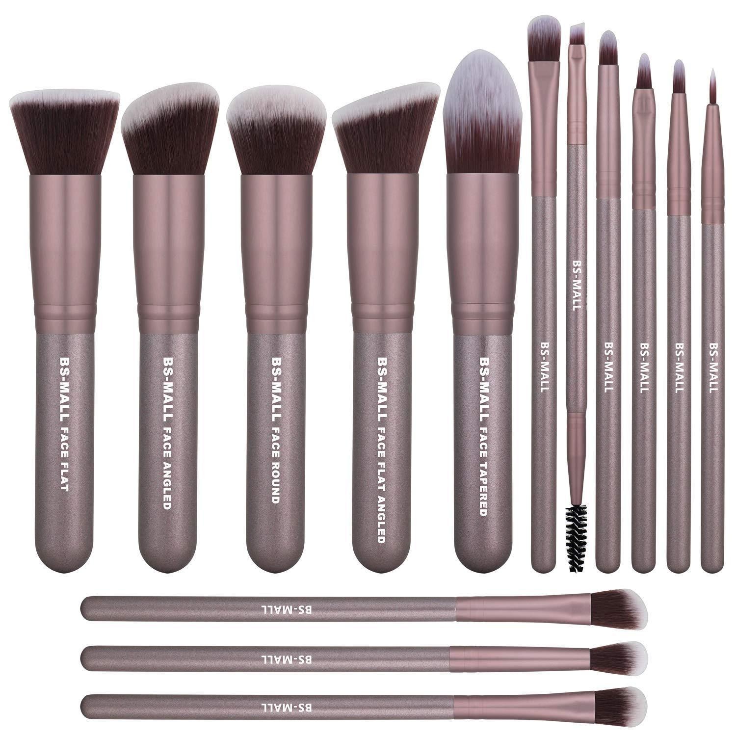 BS02 - BS-MALL 14 st. exklusiva Make-up / sminkborstar av Bästa Kvalité