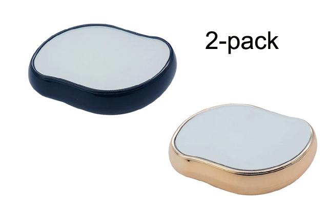 2-pack Svart / Guld Smärtfri fysisk hårborttagning Epilatorer Crystal Hair Eraser