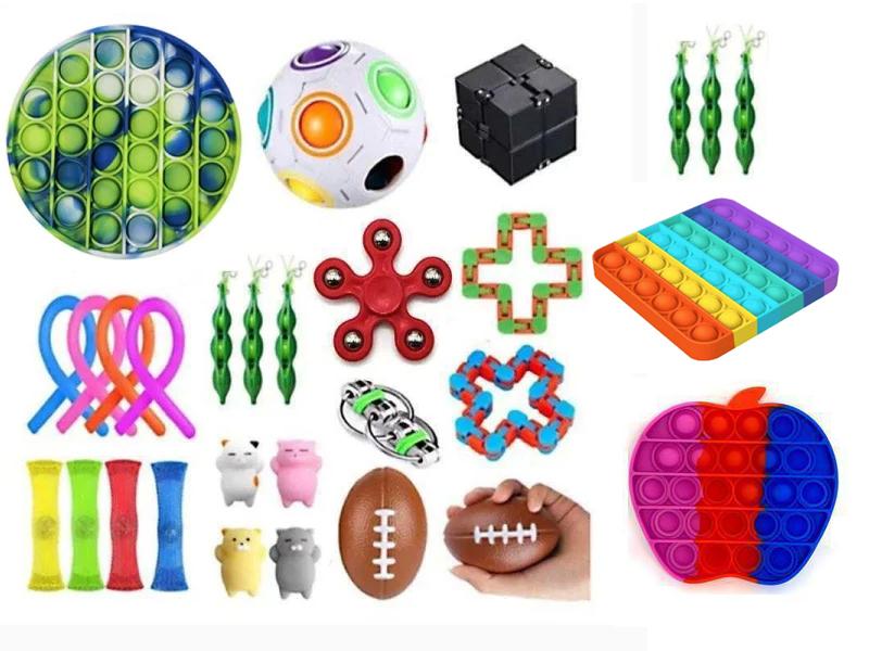 29st Fidget Pop it Toys Set pack för barn och vuxna