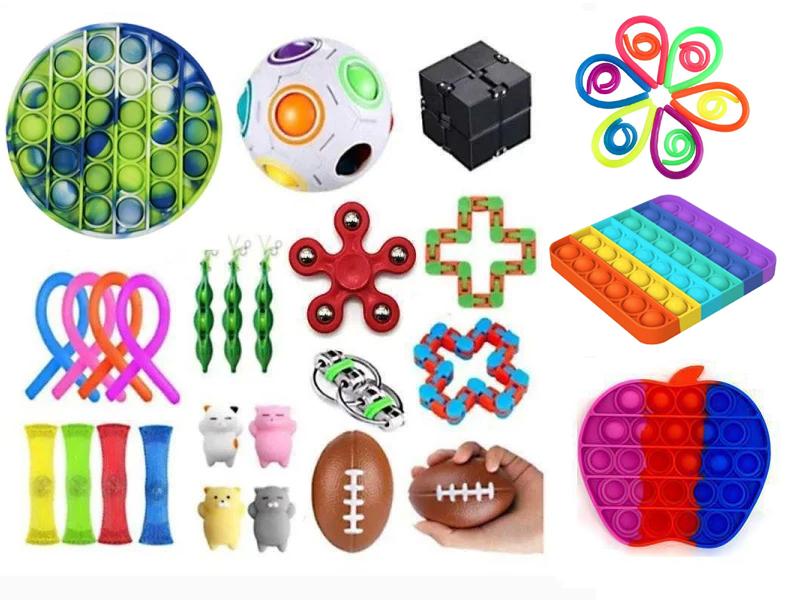 38st Fidget Pop it Toys Set pack för barn och vuxna