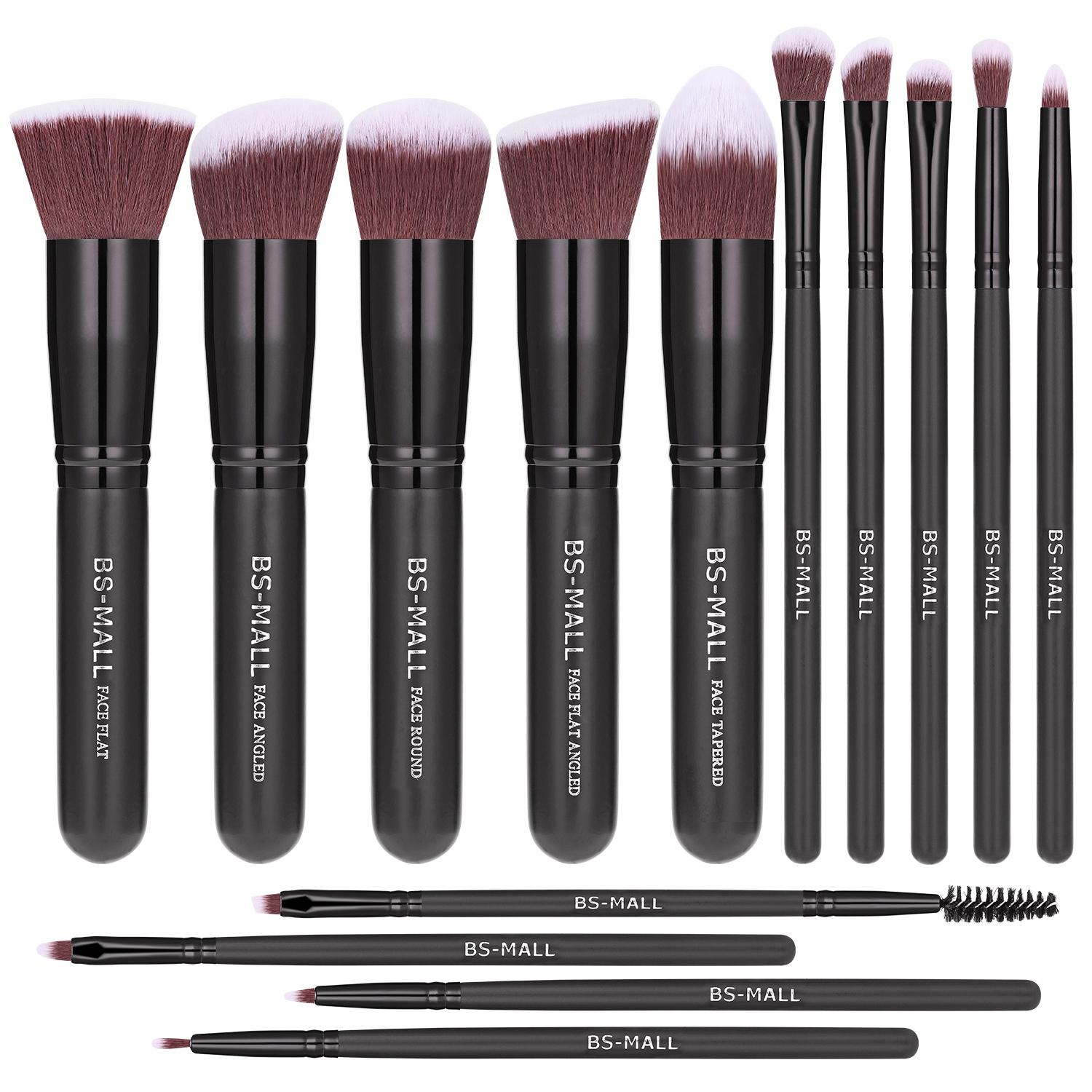 BS08 - BS-MALL 14 st. exklusiva Make-up / sminkborstar av Bästa Kvalité
