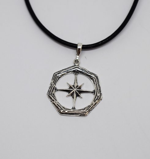 "Compass of life" Ställbar läderrem