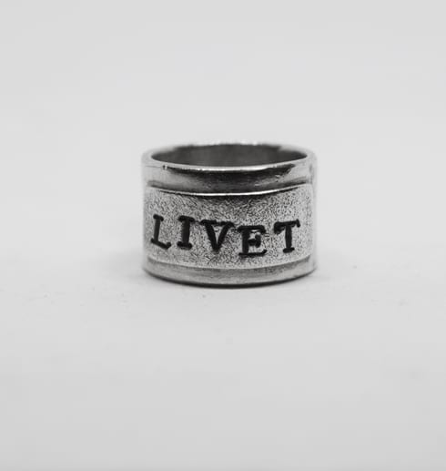 LIVET-ring helt handgjord i silver