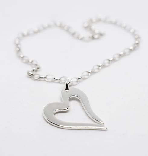 "Open Heart"-armband helt i silver