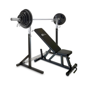 Bänk, Ställning & Tri-Grip Skivstångsset 87.5 kg, JTC Power