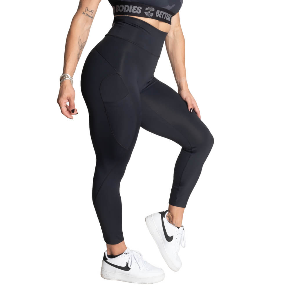 High Waist Leggings, black, medium
