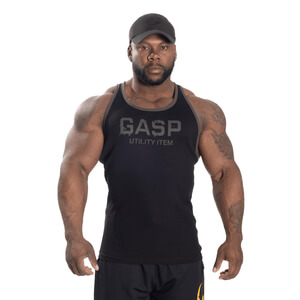 Ribbed T-back, black, large