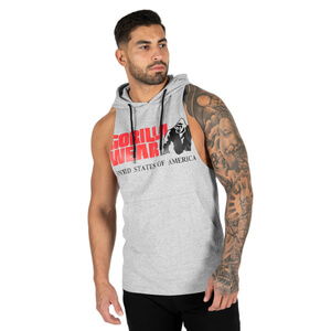 Rogers Hooded Tank Top, grey melange, xxxlarge