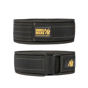 4 Inch Nylon Belt, black/gold, large/xlarge