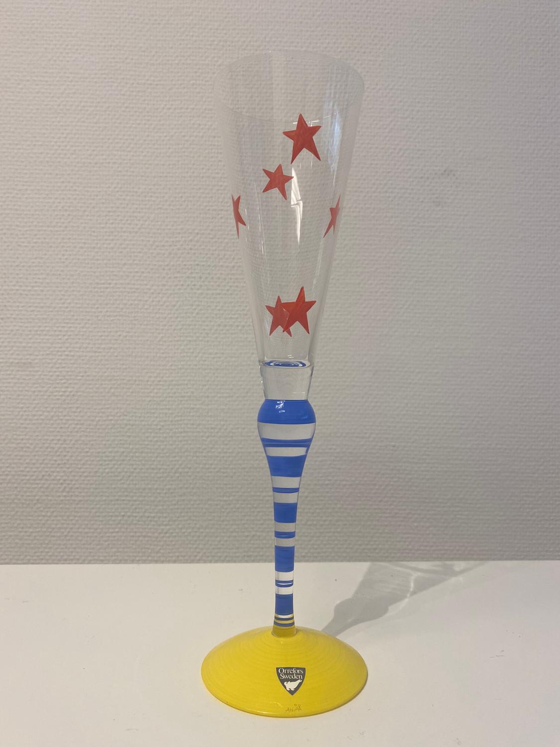 Orrefors - Clown -  Champagneglas - Anne Nilsson