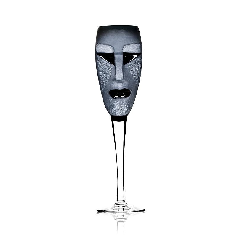 Målerås - Masq Kubik - Champagne glas - Svart design Mats Jonasson