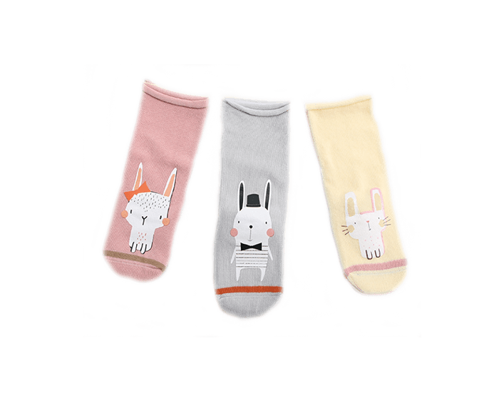 Animal babysocka 3-pack