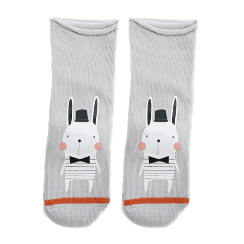 Animal babysocka grå