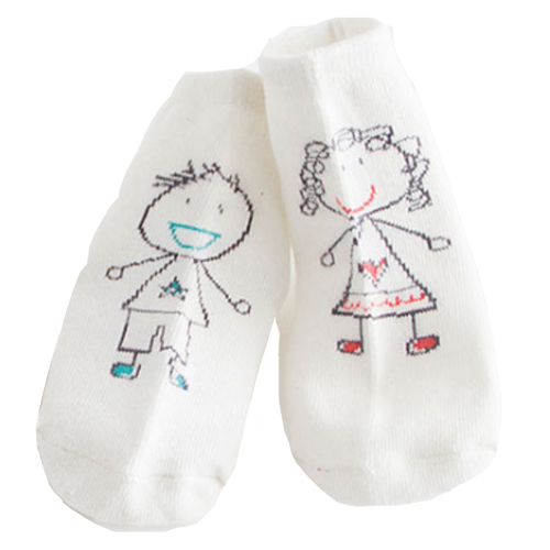 Pojke och Flicka barnsockor 2-pack