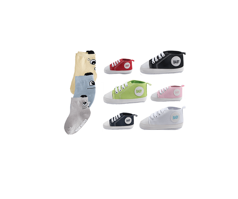 Filur babysockor 3-pack med en babysko