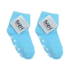 Enfärgad babysocka turkos