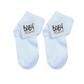 Enfärgad babysocka vit