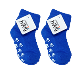 Enfärgad babysocka blå