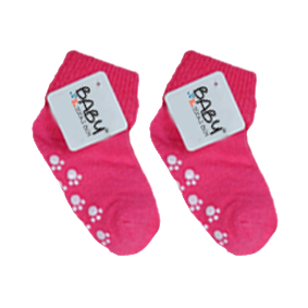 Enfärgad babysocka röd