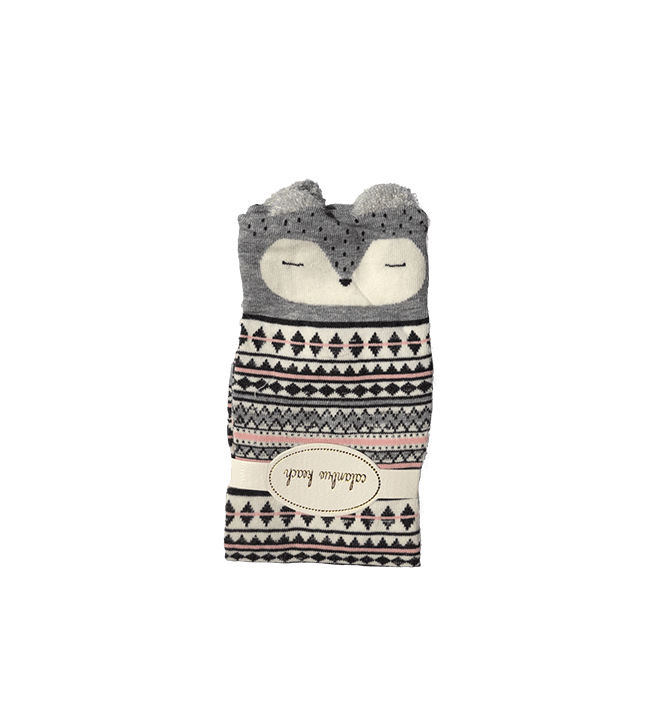 Mönstrad uggla babysocka