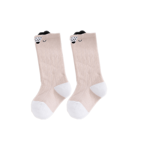 Djurmotiv knähöga babysockor