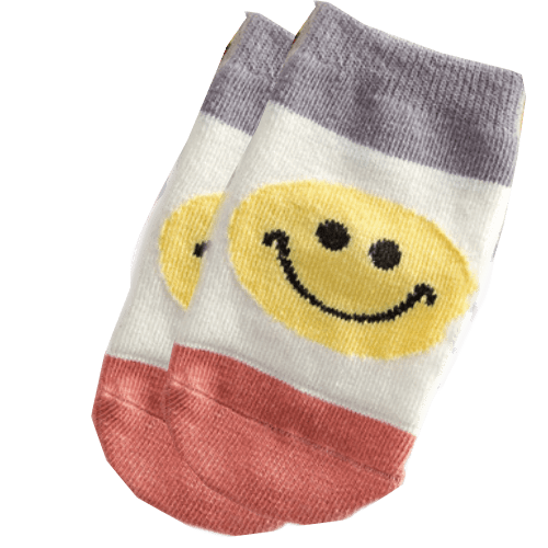 Smiley babysocka grå