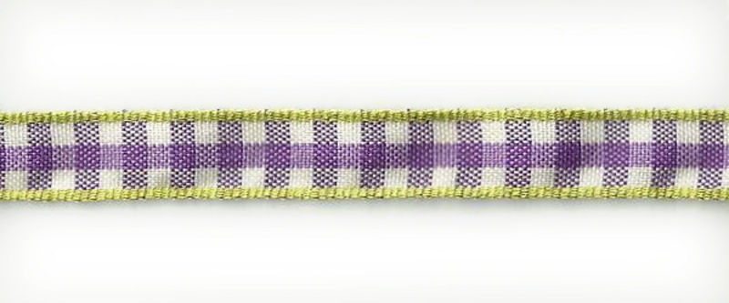 TEXTILBAND LILA CHECKRUTA