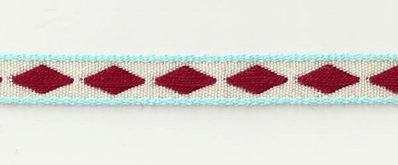  TEXTILBAND RÖD ROMB
