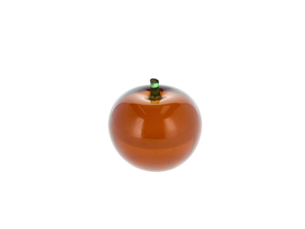 Villa Collection Harvest Figur i glas äpple, höjd 7,5 cm Amber