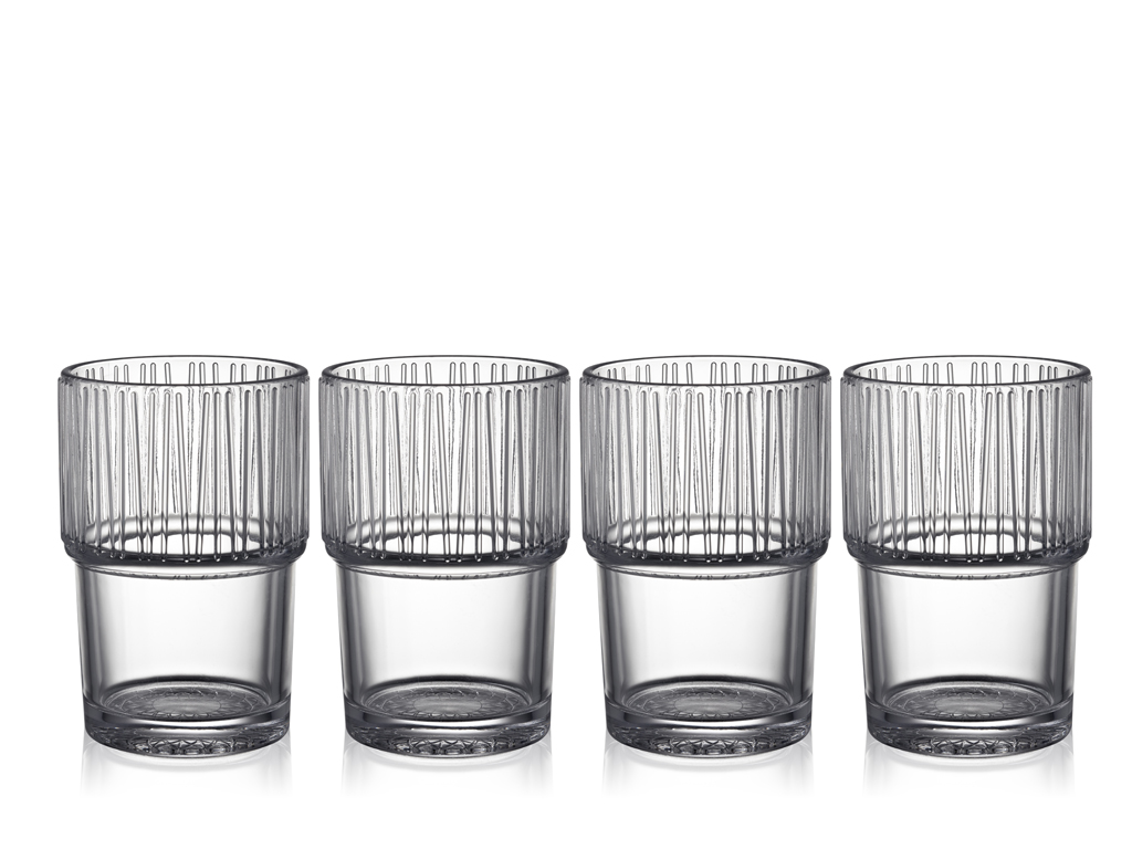 BITZ Kusintha Caféglas 12,5 cm 38 cl 4 st Clear