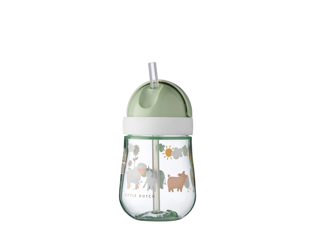 Mepal Mio Barnmugg med sugrör 300 ml Little Farm