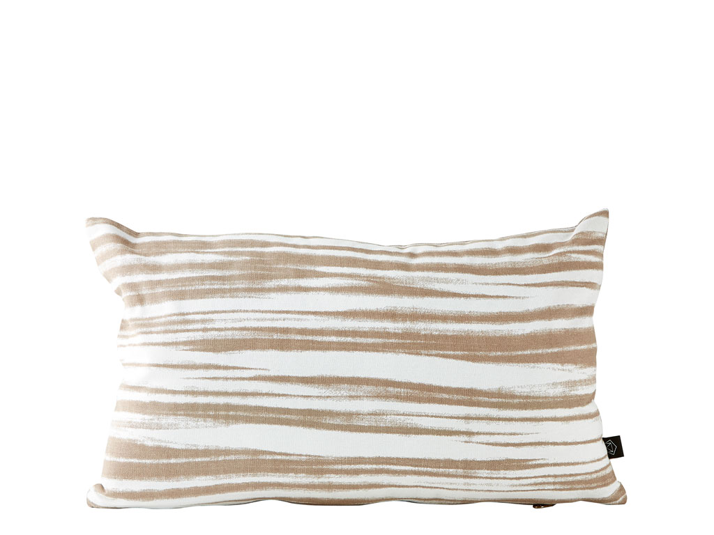 Villa Collection Kudde 50 x 30 cm Sand/Vit randig