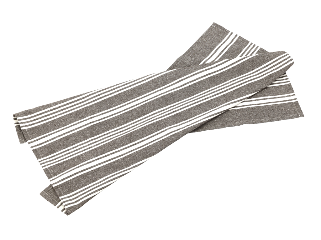 Bastian Eco Stripe Kökshandduk recycle 70 x 50 cm Coffee Bean/brun