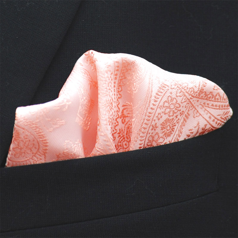 Bröstnäsduk Paisley Laxrosa