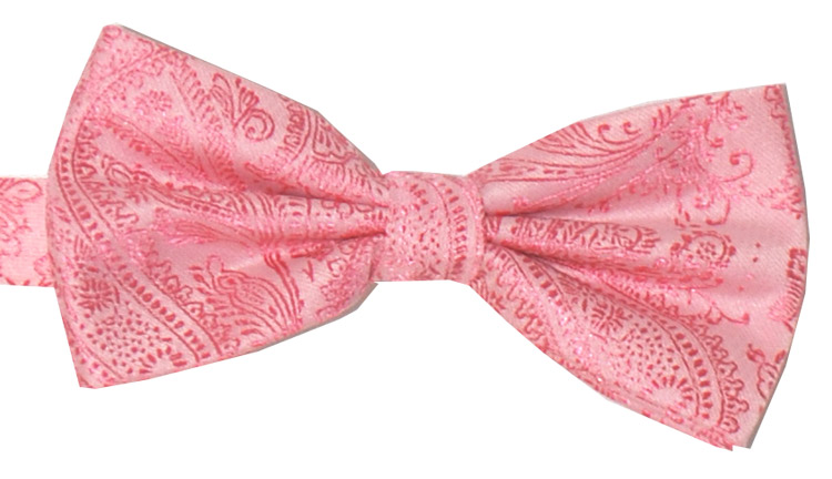 Knuten fluga Paisley Rosa