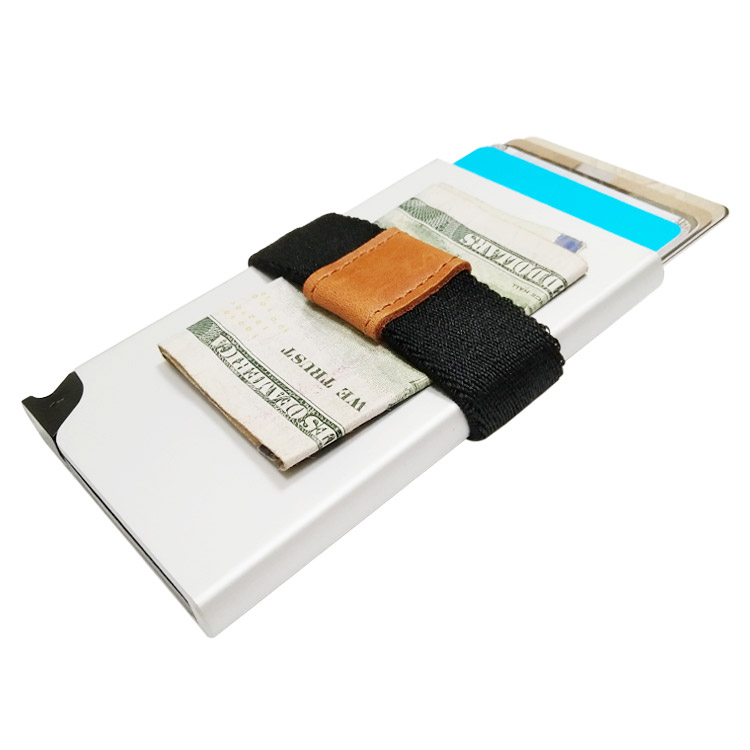 Korthållare Safecard Silver med  band