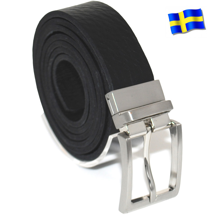 Läderbälte Bull svart 30mm 850-SP20
