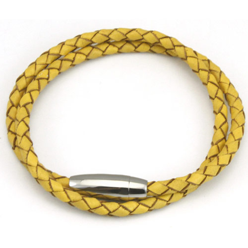 Läderarmband Zakk gult