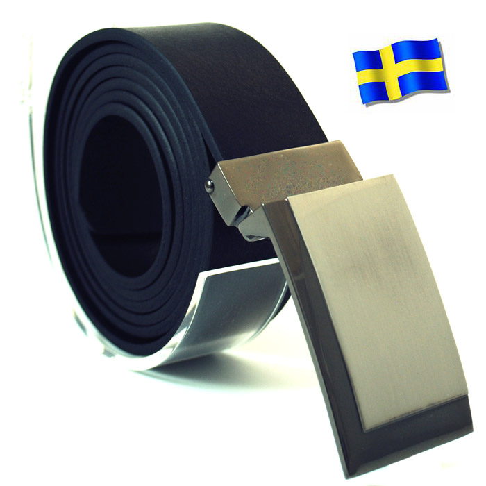 Läderbälte Bull svart 35mm 851-SP8