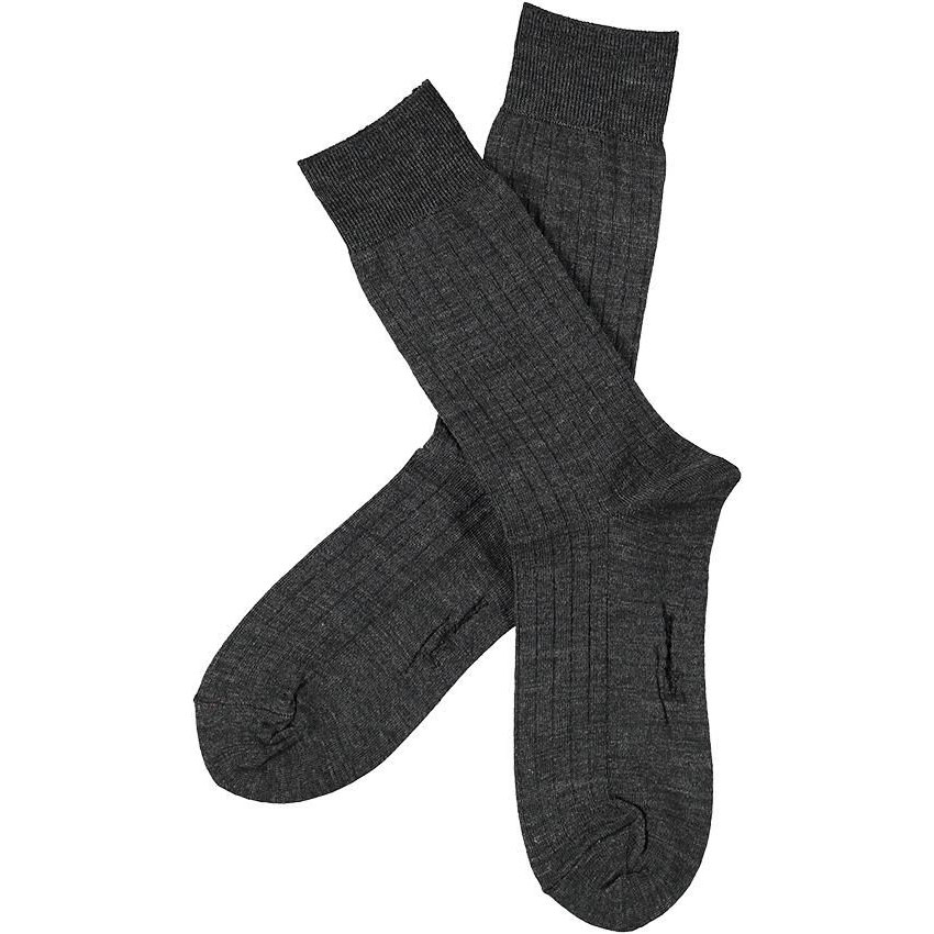 Herrstrumpor WOOL Randig Antracitgrå