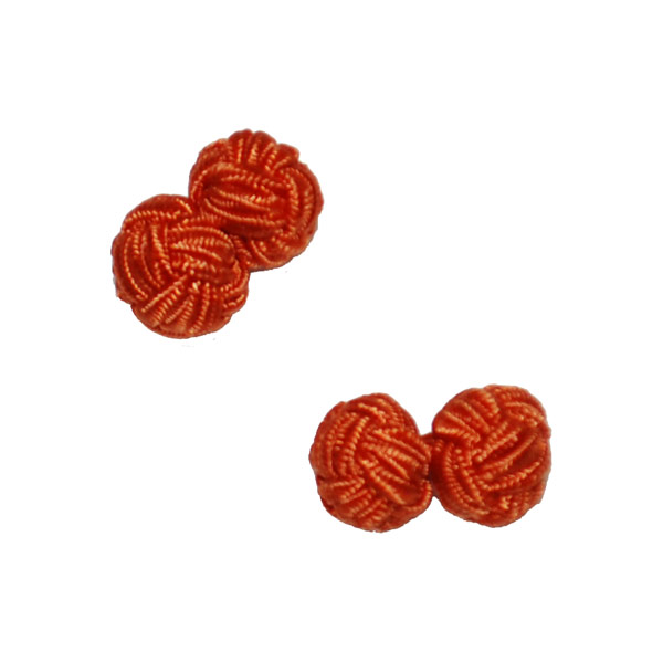 Manschettknopar rund orangeaprikos