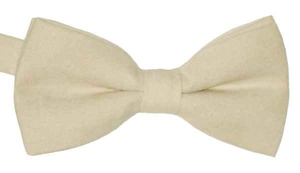 Fluga i sammet Beige slät